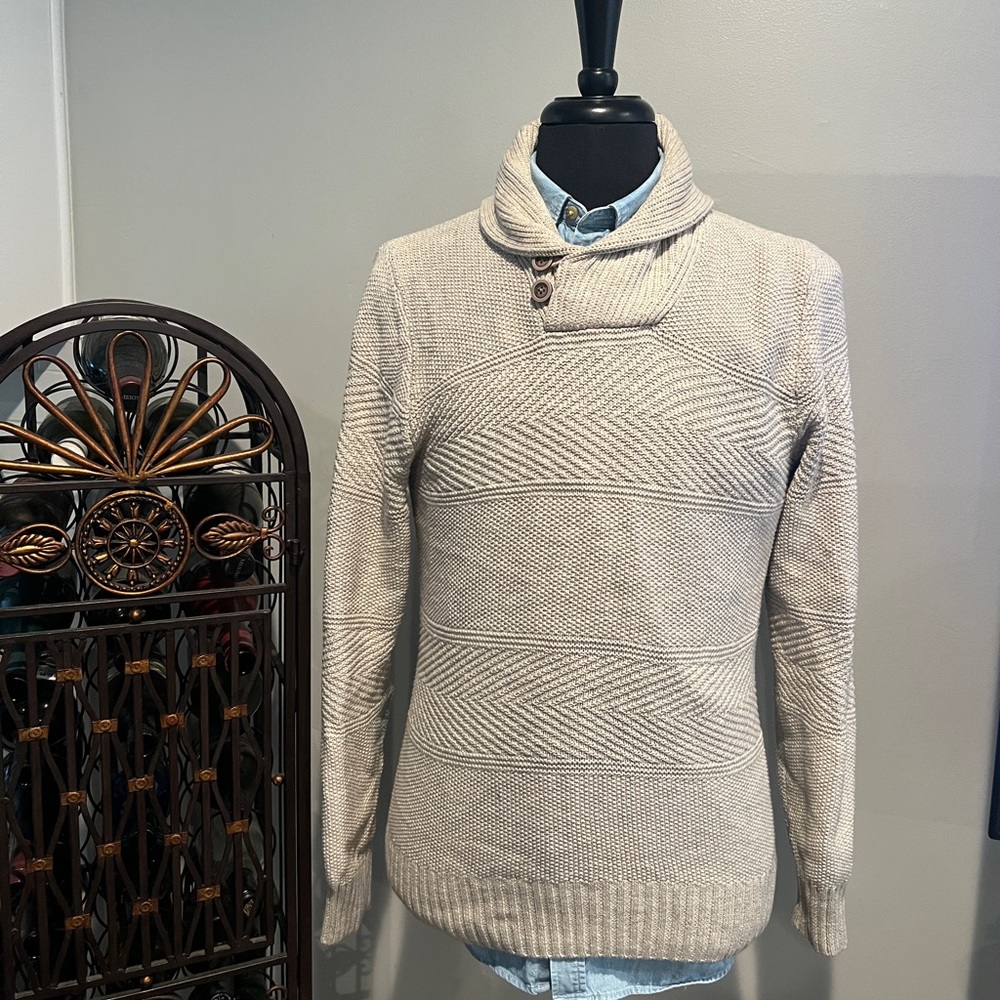 Express Shawl Collar Knit Sweater